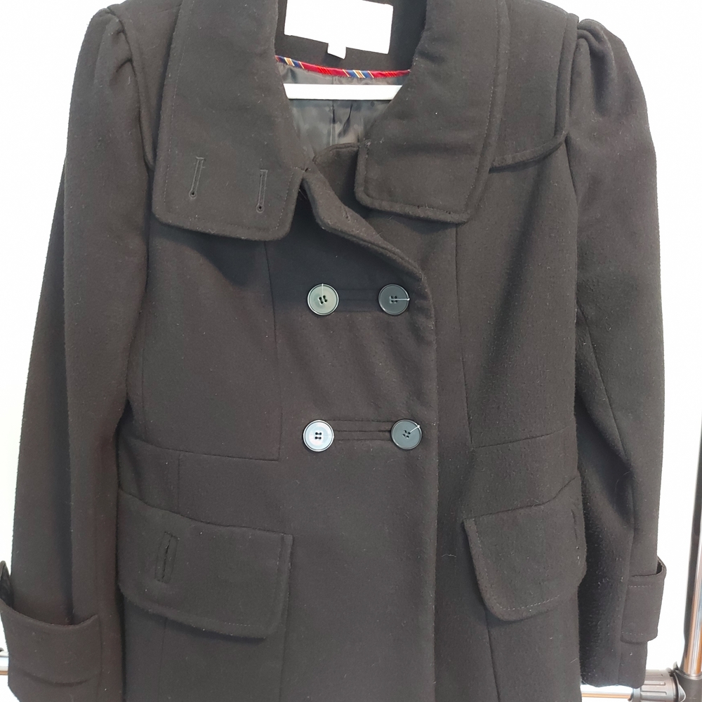 Jessica Simpson Elegant Black Pea Coat